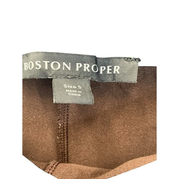 Boston Proper Brown Animal Print Pull On Legging Pants Womens Stretch Size S - Picture 8 of 9